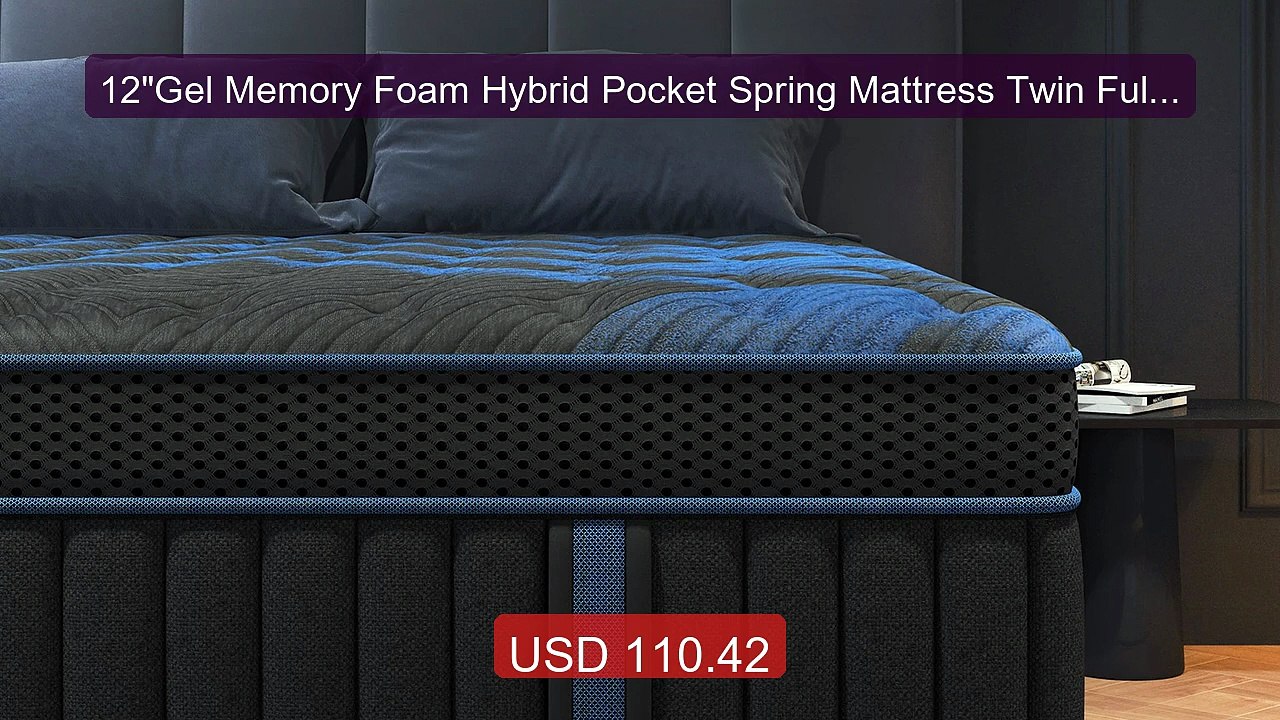 12"Gel Memory Foam Hybrid Pocket Spring Mattress Twin Full Qu... -- Amazing Value 2026 | Must Have!