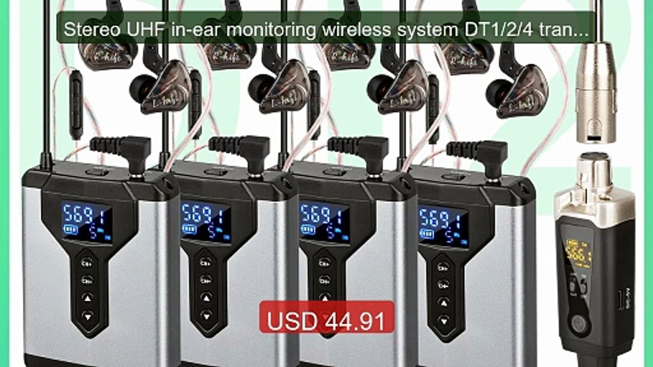 Stereo UHF in-ear monitoring wireless system DT1/2/4 transm... -- Top Pick 2026 | Unbeatable Price!