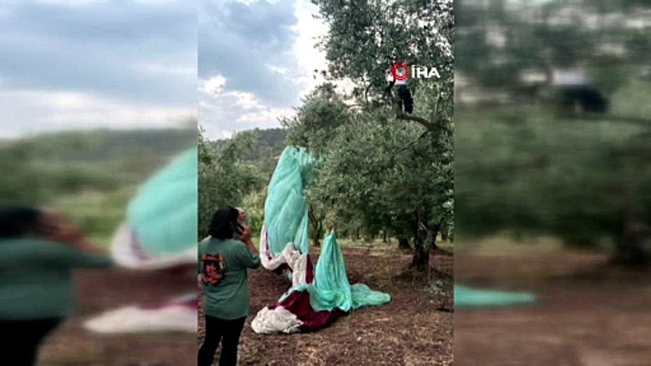 Bursa\'da havada panik anları!