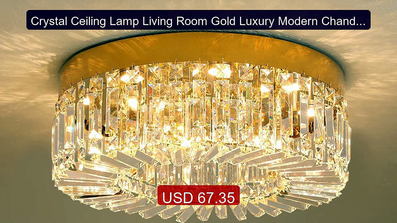 Crystal Ceiling Lamp Living Room Gold Luxury Modern Chandelie... -- Amazing Value 2026 | Must Have!