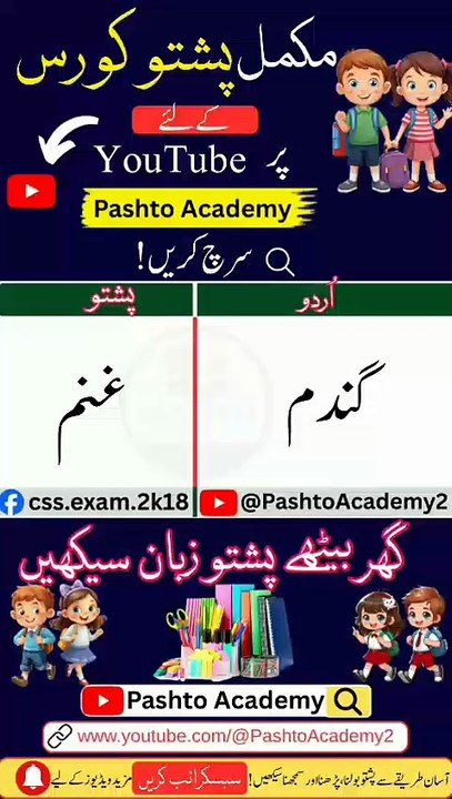 Learn Pashto in Urdu | Lesson # 28