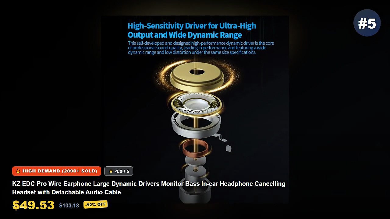 Why Everyone Is Buying Microphone For Office - KZ EDC Pro Wire Earphone Large Dynamic Drivers Monitor Bass In ear Headph...