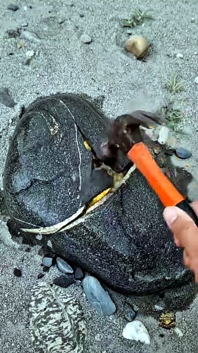 Hidden Gold Inside a Stone! 😱