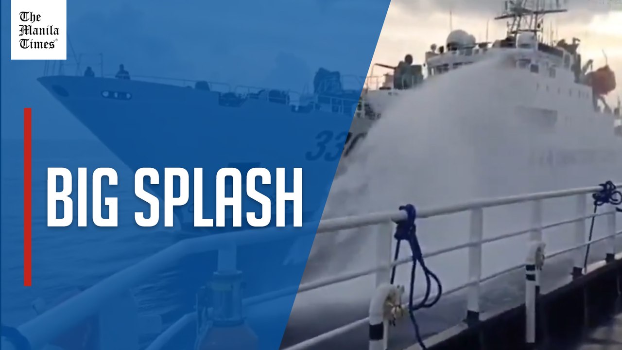 China Coast Guard fires water cannon at PH vessel in Masinloc