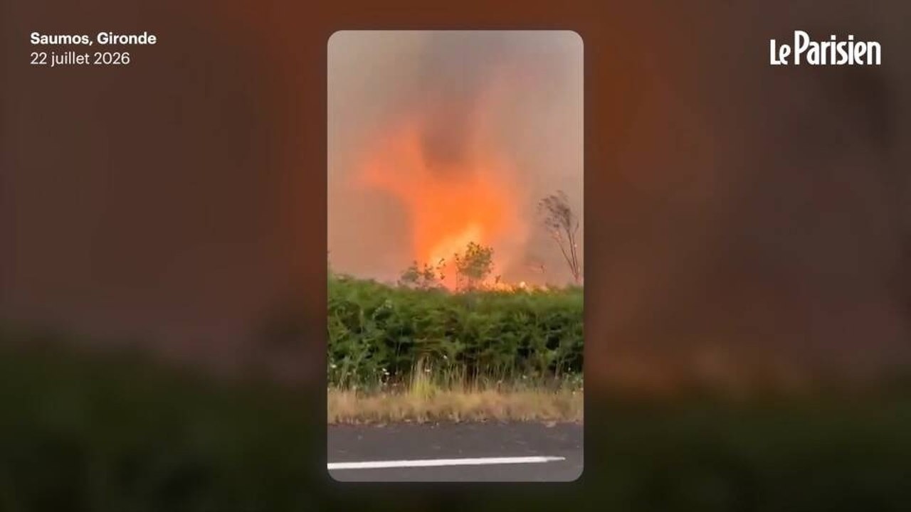 Incendie en Gironde : une impressionnante tornade de feu filmée au cœur du brasier