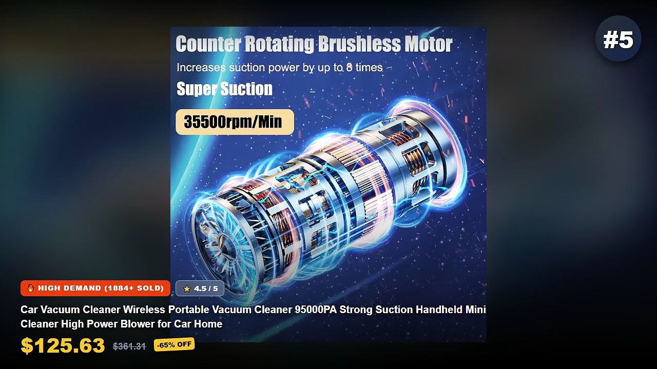 Ultimate Guide to the Best Mini Vacuum Cleaner - Car Vacuum Cleaner Wireless Portable Vacuum Cleaner 95000PA Strong Suct...