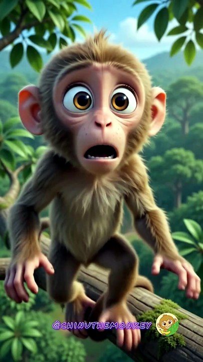 चीनू की पहली छलांग 🐒❤️