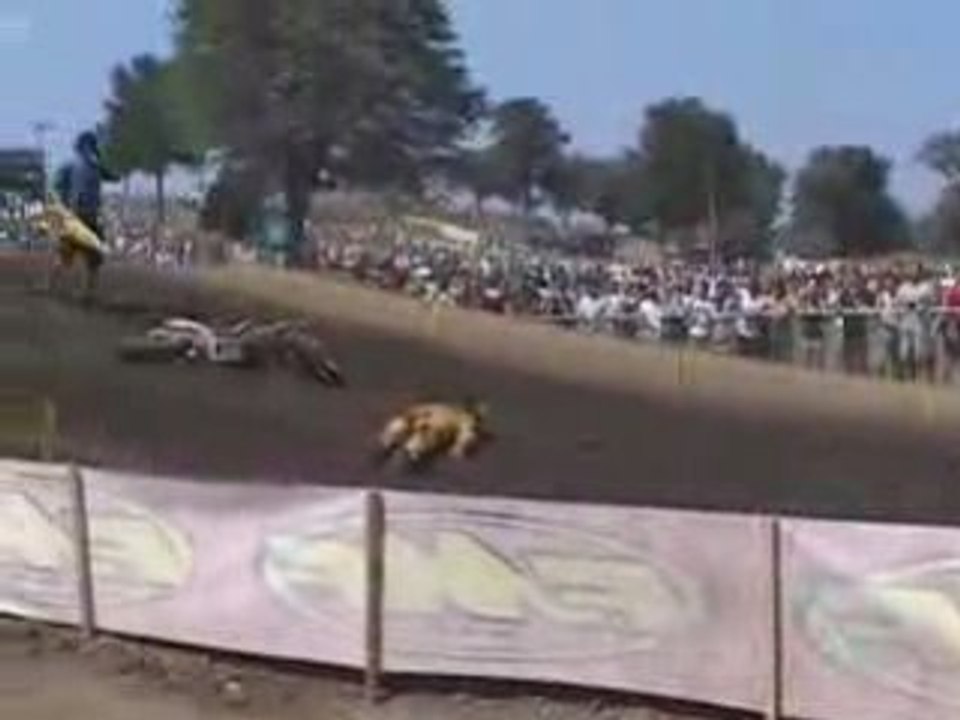 MOTOCROSS MIKE ALESSI  BIG CRASH à RED BUD