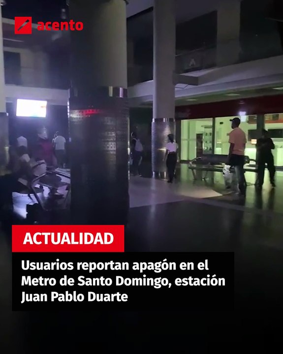 Usuarios reportan apagón en el Metro de Santo Domingo, estación Juan Pablo Duarte