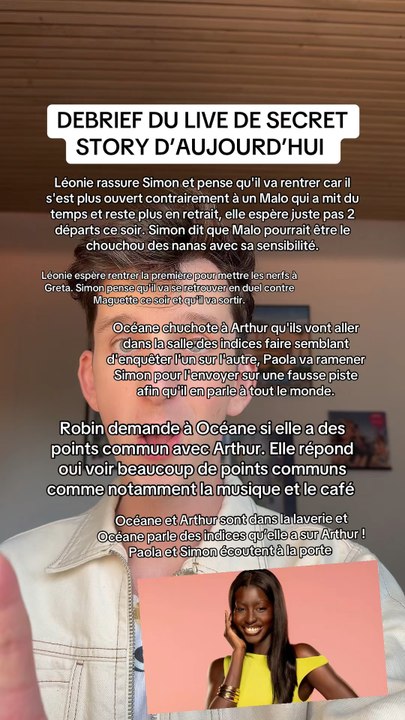 DEBRIEF DU LIVE DE SECRET STORY 👁️