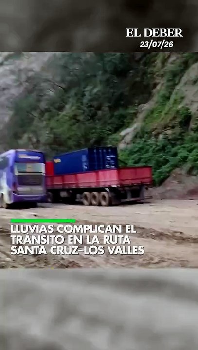 Lluvias complican el tránsito en la ruta Santa Cruz–Los Valles