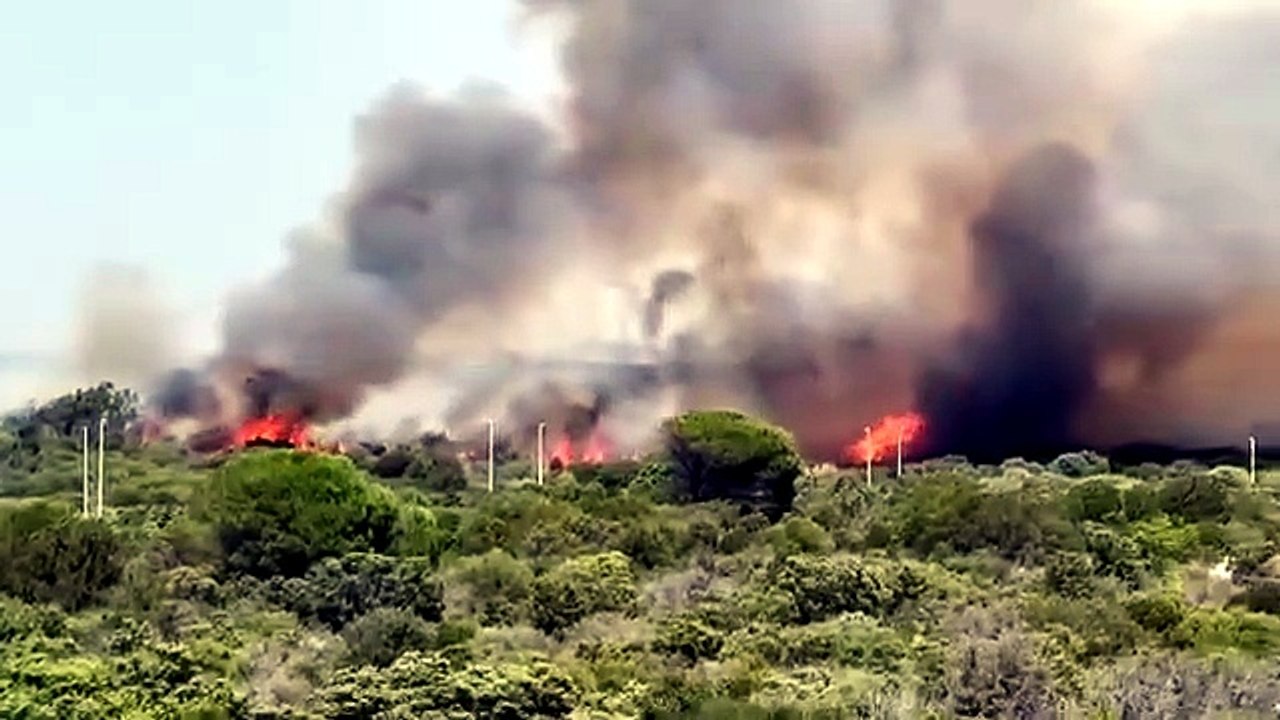 Sardegna in fiamme, paura a Portoscuso: il rogo si avvicina a case e aziende della Zir - VIDEO