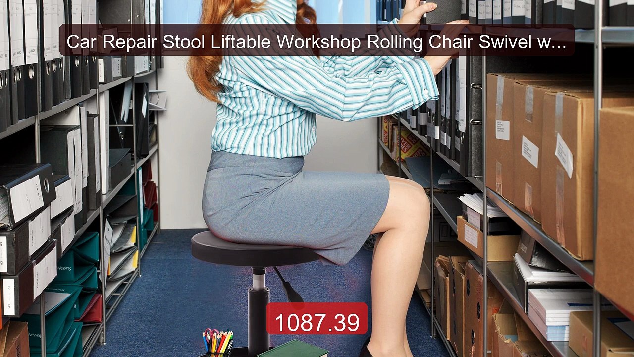 Car Repair Stool Liftable Workshop Rolling Chair Swivel w/ Tool Tra... -- Top Rated 2026 | Buy Now!