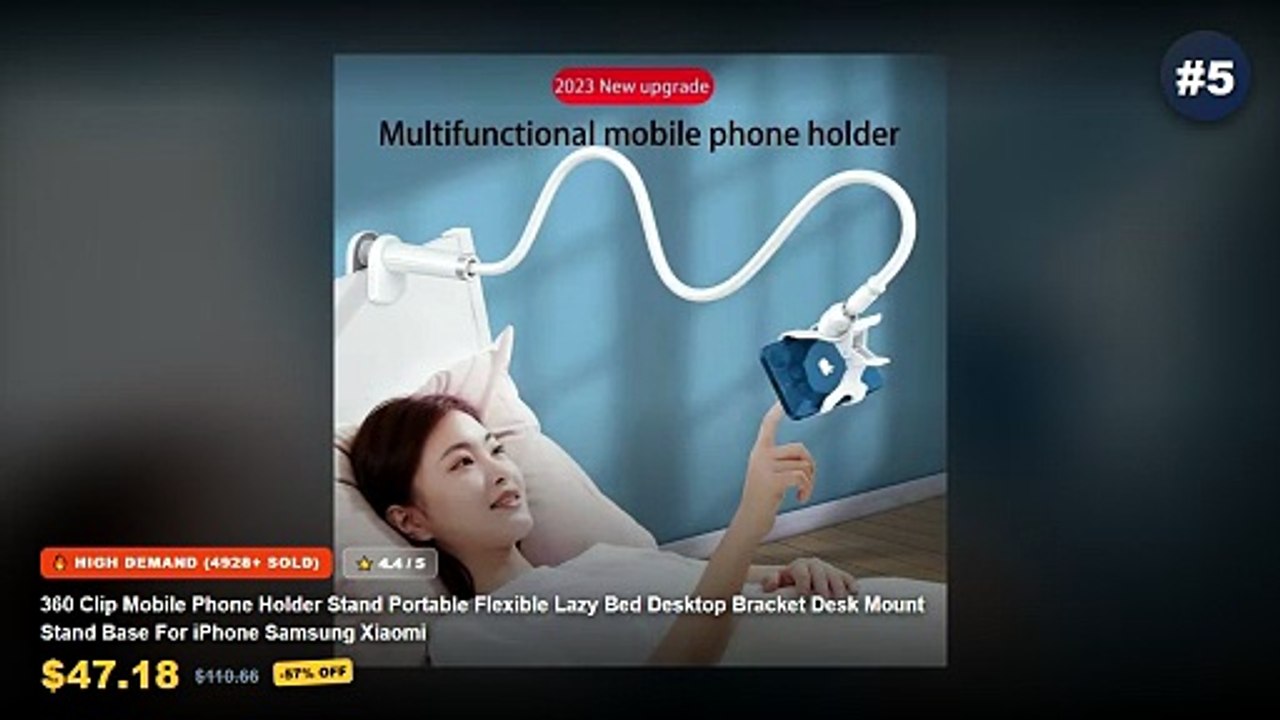 Don't Buy Portable Phone Mount Before Watching This! - 360 Clip Mobile Phone Holder Stand Portable Flexible Lazy Bed Des...