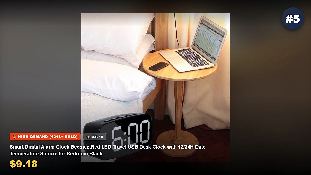 Don't Buy Vacuum Cleaner For Travel Before Watching This! - Smart Digital Alarm Clock Bedside,Red LED Travel USB Desk Cl...