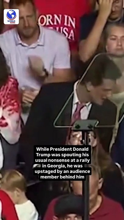 While President Donald Trump was spouting his usual nonsense at a rally in Georgia, he was upstaged by an audience