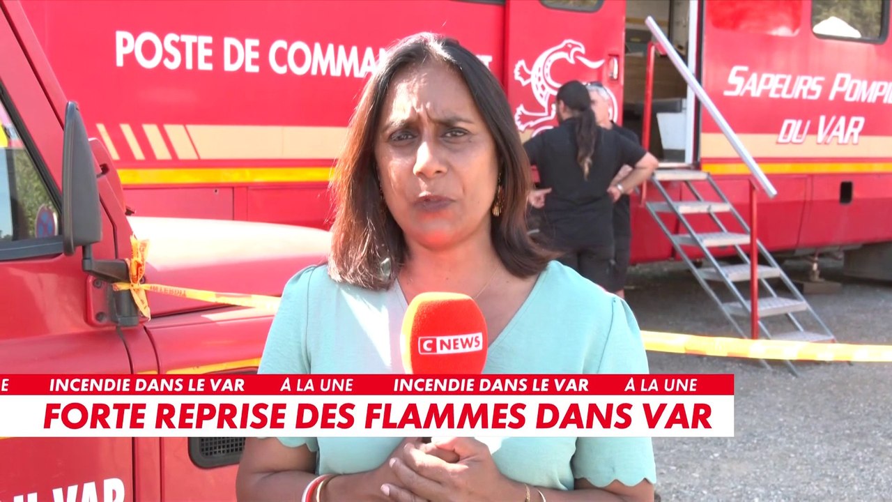 Régine Delfour fait le point sur la forte reprise des flammes dans le Var, en direct sur CNEWS