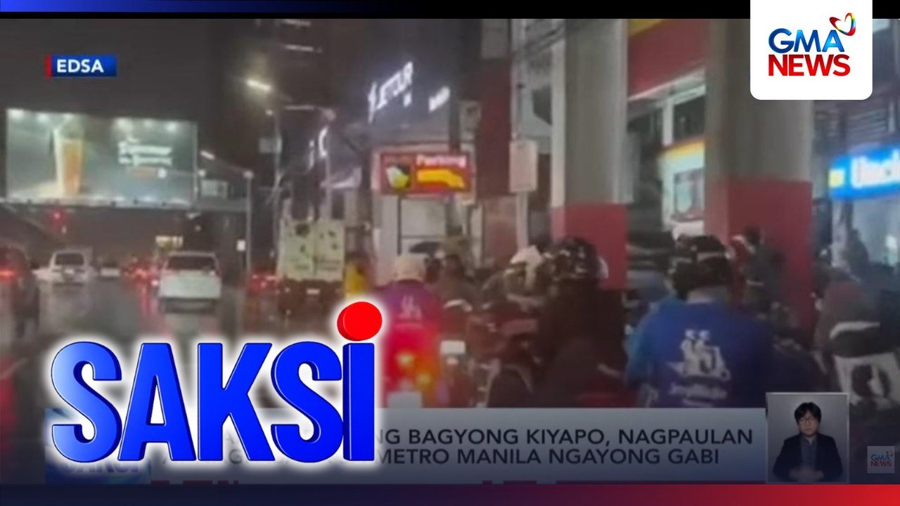 Kaulapang dala ng Bagyong Kiyapo, nagpaulan at nagpabaha sa Metro Manila ngayong gabi | Saksi