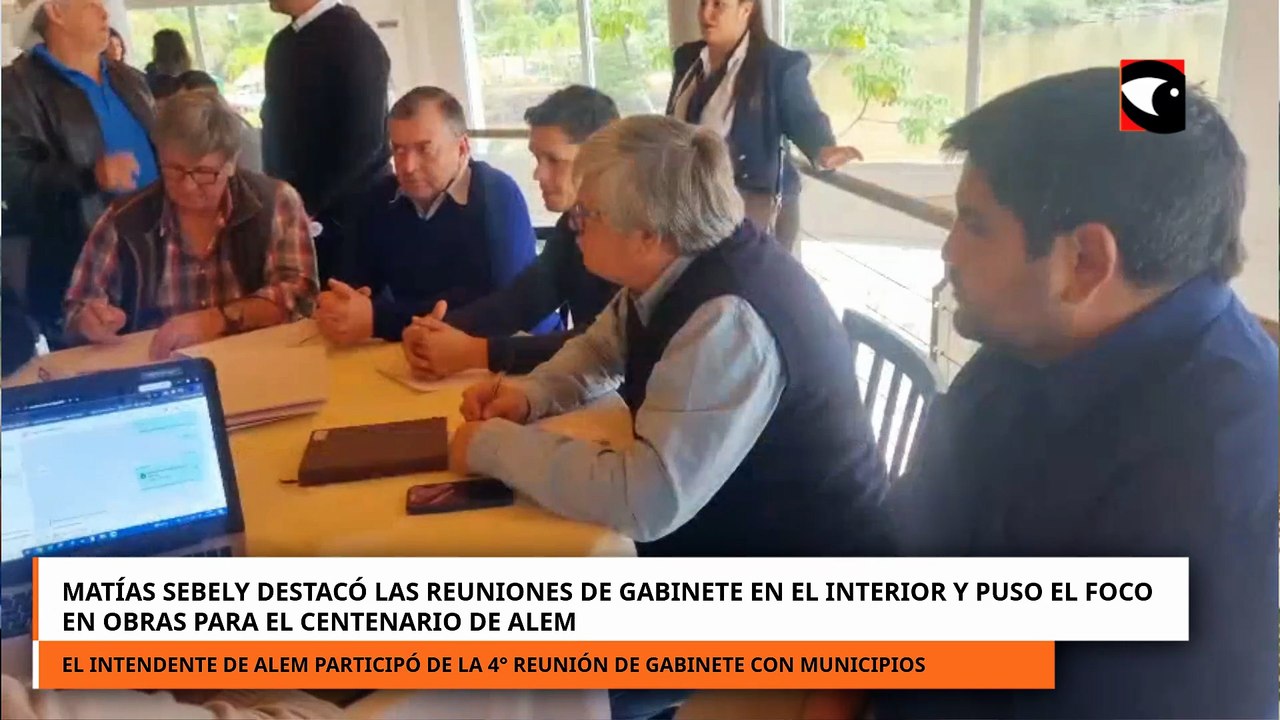 Sebely destacó las reuniones de gabinete en el interior y puso foco en obras para centenario de Alem