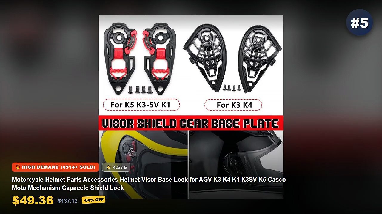 Don't Buy Helmet Visor Kit Before Watching This! - Motorcycle Helmet Parts Accessories Helmet Visor Base Lock for AGV K3...