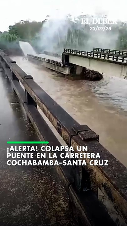 ¡Alerta! Colapsa un puente en la carretera Cochabamba–Santa Cruz