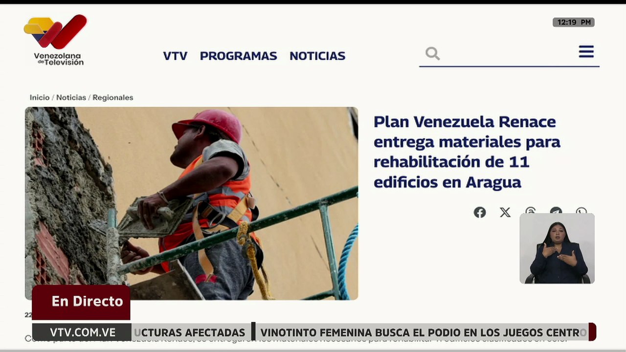 Un total de 11 edificios reciben materiales para su rehabilitación a través del plan Venezuela Renace