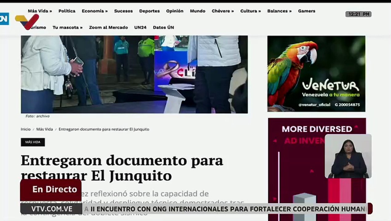 Autoridades entregan documento técnico para ejecutar Proyecto de Restauración de El Junquito