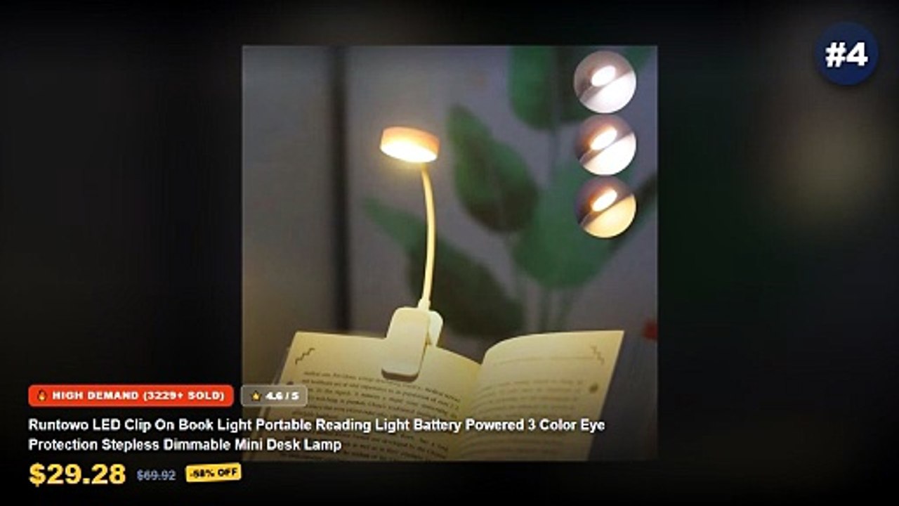 Cheap & Best Portable Desk Lamp Unboxing & Review - Mini LED Reading Book Light Table Lamp 3 Modes Adjustable Eye Protec...