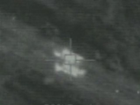 Military Combat Footage - 2 Iraqi armored vehicles hit with