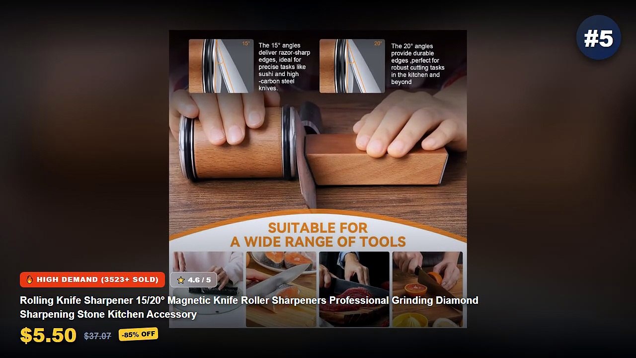 Why Everyone Is Buying Magnetic Knife Sharpener - Rolling Knife Sharpener 15/20° Magnetic Knife Roller Sharpeners Profes...