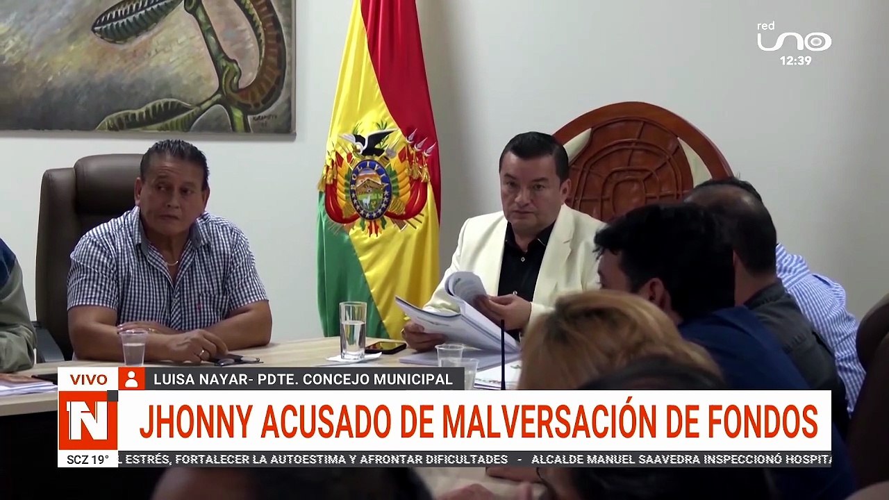 JHONNY ACUSADO DE MALVERSACIÓN DE FONDOS