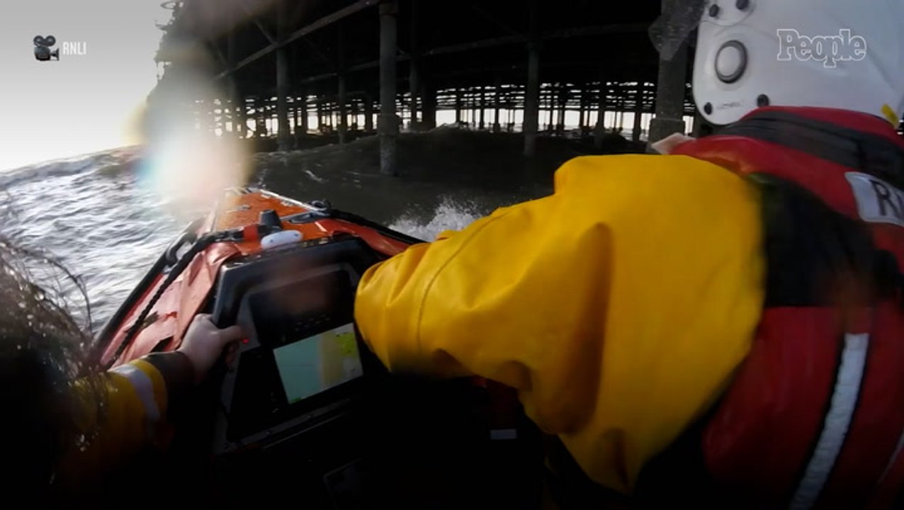 Dramatic Video Shows Moment 2 Young Boys are Saved from Drowning After Getting Trapped Under Ocean Pier in Surging Waves