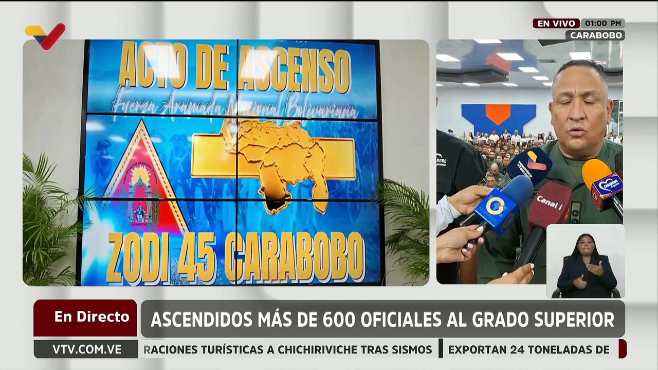 Más de 600 oficiales pertenecientes a la ZODI Carabobo han sido ascendidos al grado superior
