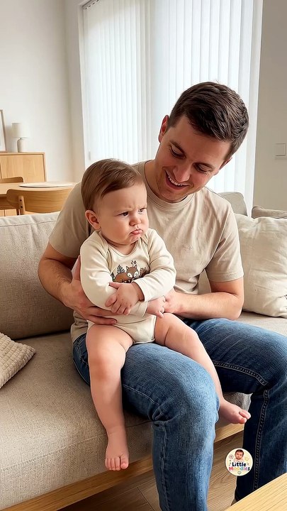 😂👶 POV Dad said No... and now the tiniest boss in the house has declared a full emotional protest!