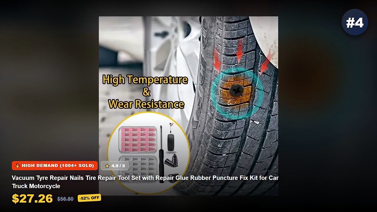 Don't Buy Car Vacuum For Car Before Watching This! - 30Pcs Car Vacuum Tire Special Rubber Nail Tire Repair Tool Car Tire...