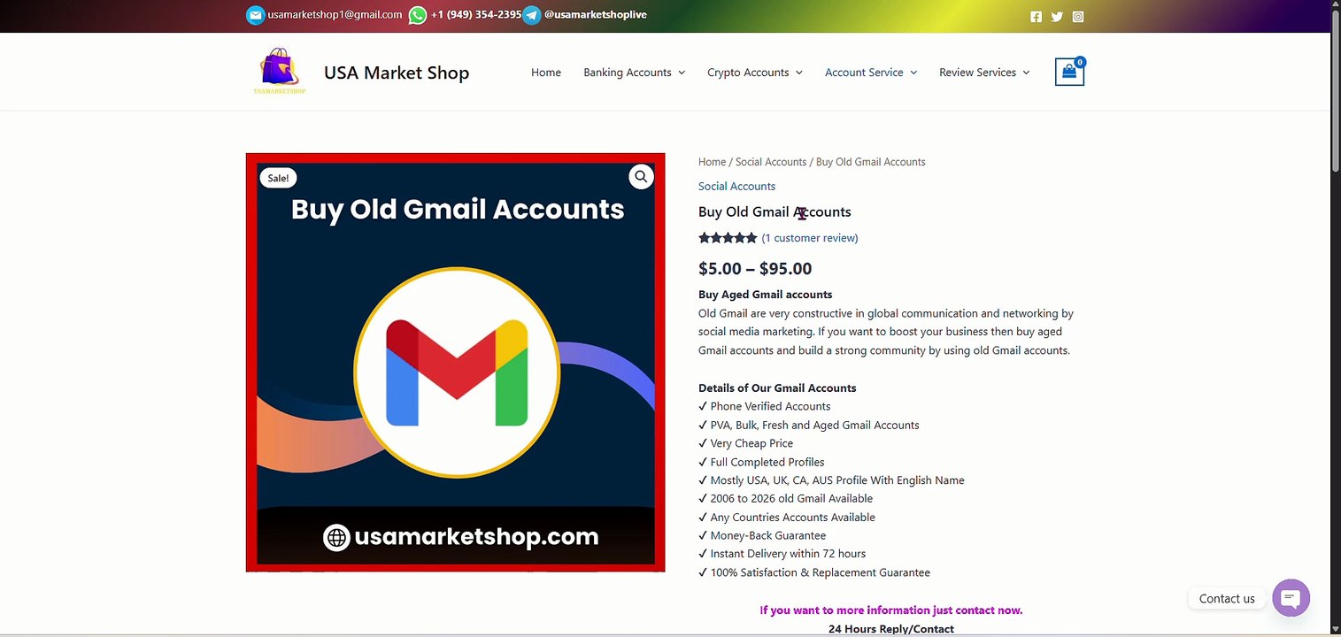 Safe and Reliable Old Gmail Account Marketplace