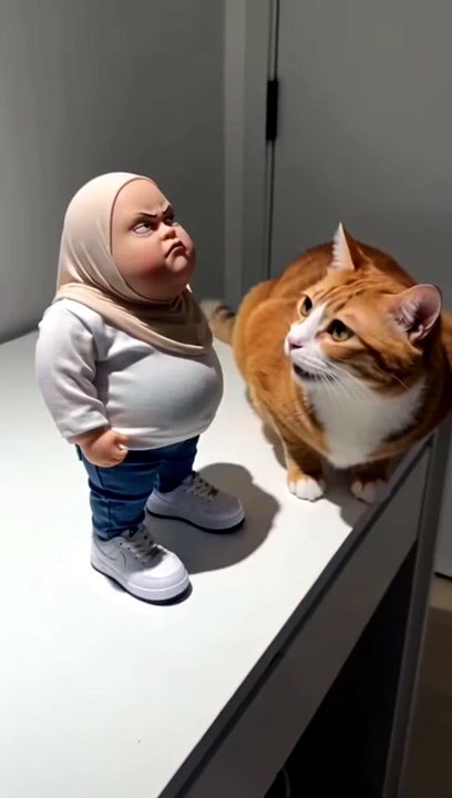 Cat funny reaction video ✅😭🐈🧡”_#fyp_#viral_#orangecat_#veyraafajri_#usa_#funnycat_#catm(360p)