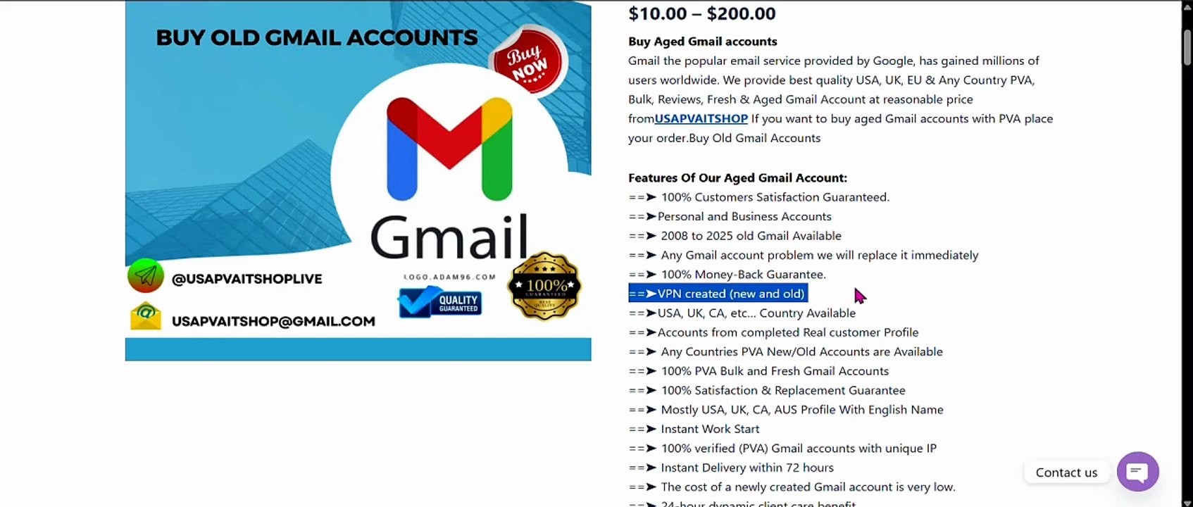 48 Top Sites to Buy old Gmail Accounts (Aged or New) in ...
