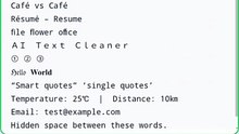 Unicode Normalizer for LLM Text: Fix Hidden Characters & Clean AI Output