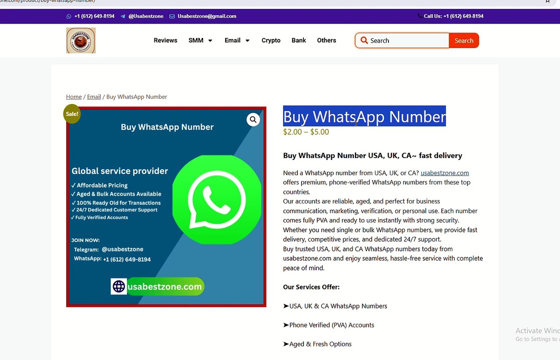 7 Best Sites for Buying WhatsApp Number USA, UK, CA with Fast Delivery