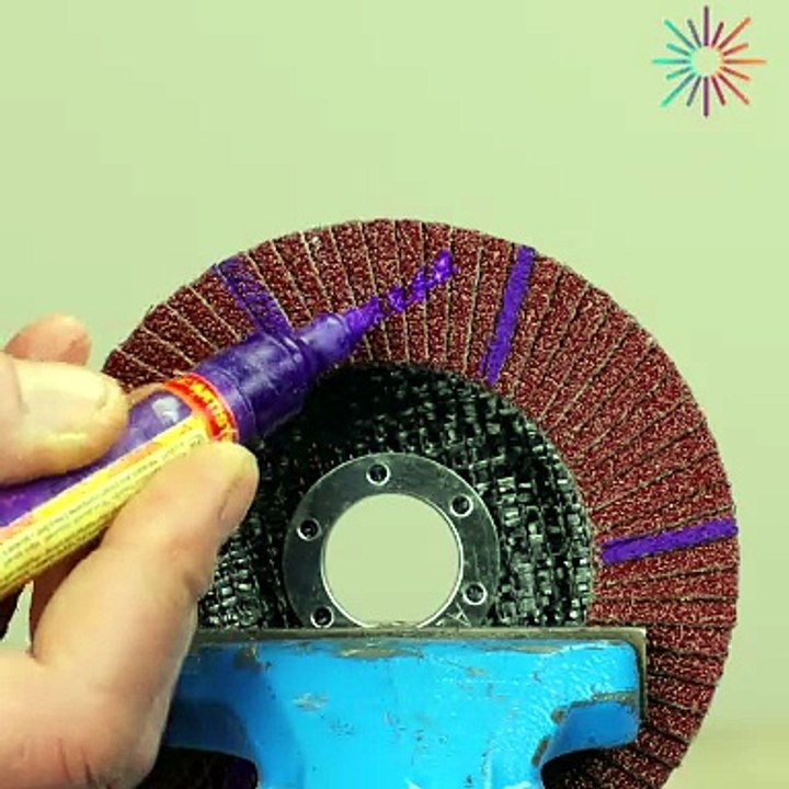 Grinding wheel gets sliced perfectly ⚙️