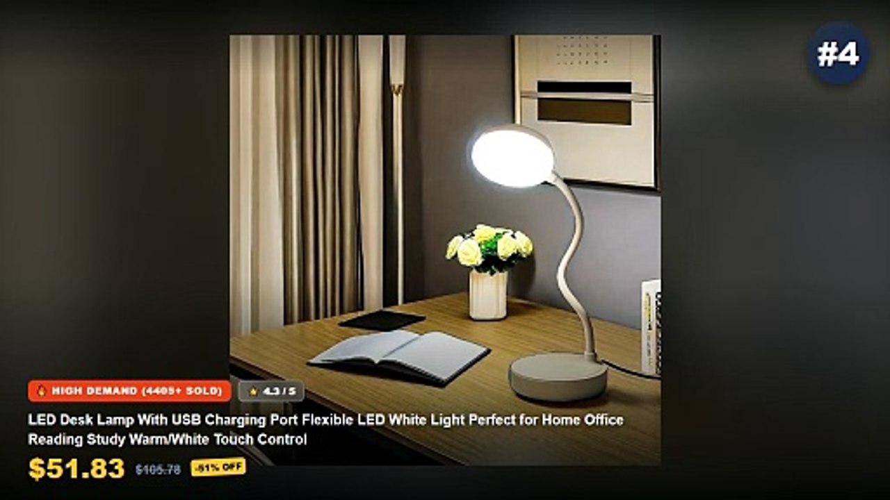 Top 5 Best Desk Lamp For Home (Must Have!) - 1FT 6W 29CM Desk Lamp T5 Tube LED Bar With Screws for Mounting Under Booksh...