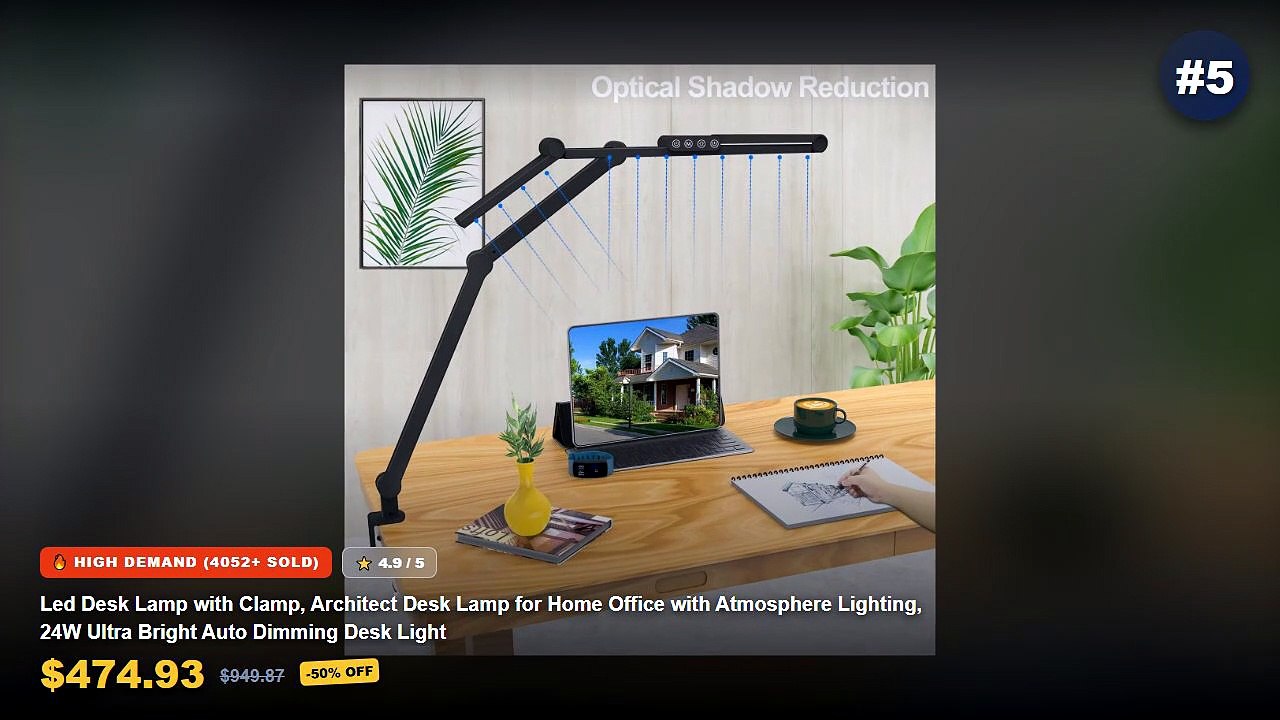 Smart Monitor Light Bar: Top 5 Best Sellers - MIJIA Table Lamp 1S Enhanced Version Ra95 High Color Rendering Index Suppo...