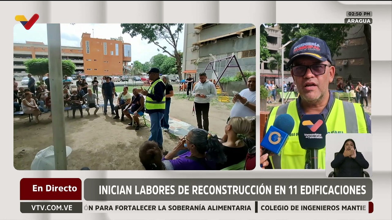 Inician trabajos de rehabilitación en 11 edificaciones afectadas por sismos en Aragua