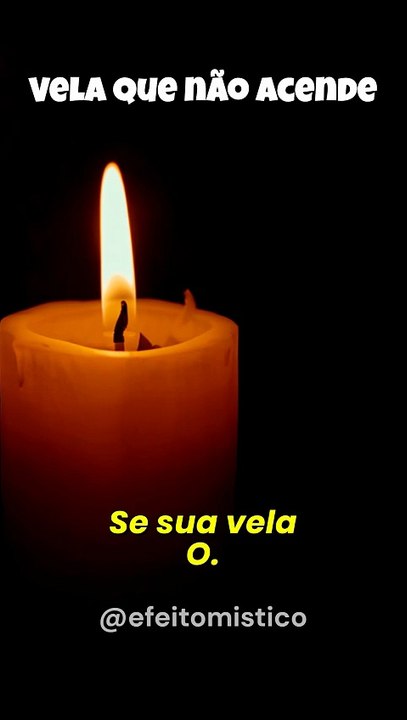 Se sua vela não acende… isso tem um moti
