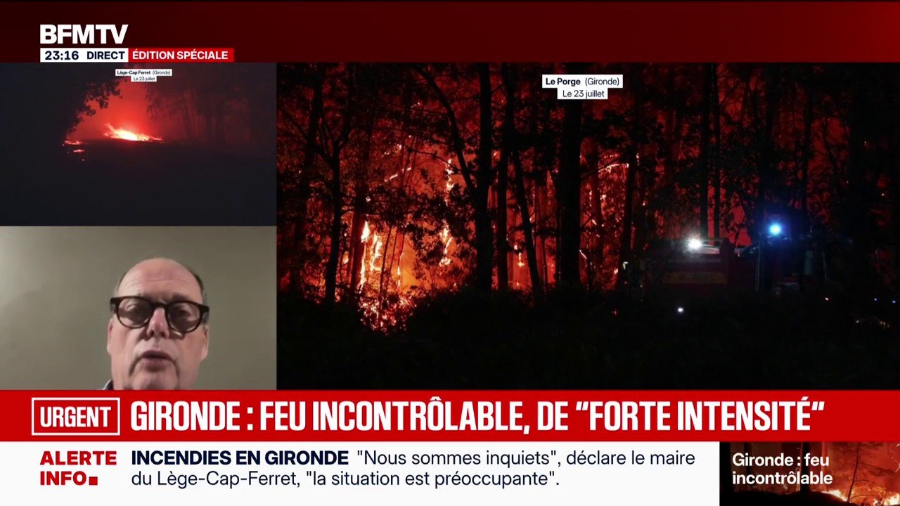 Incendies en Gironde: "Nous avons des personnes qui arrivent également de Biscarrosse et qui viennent se réfugier sur notre commune", explique Bruno Lafon, maire de Biganos