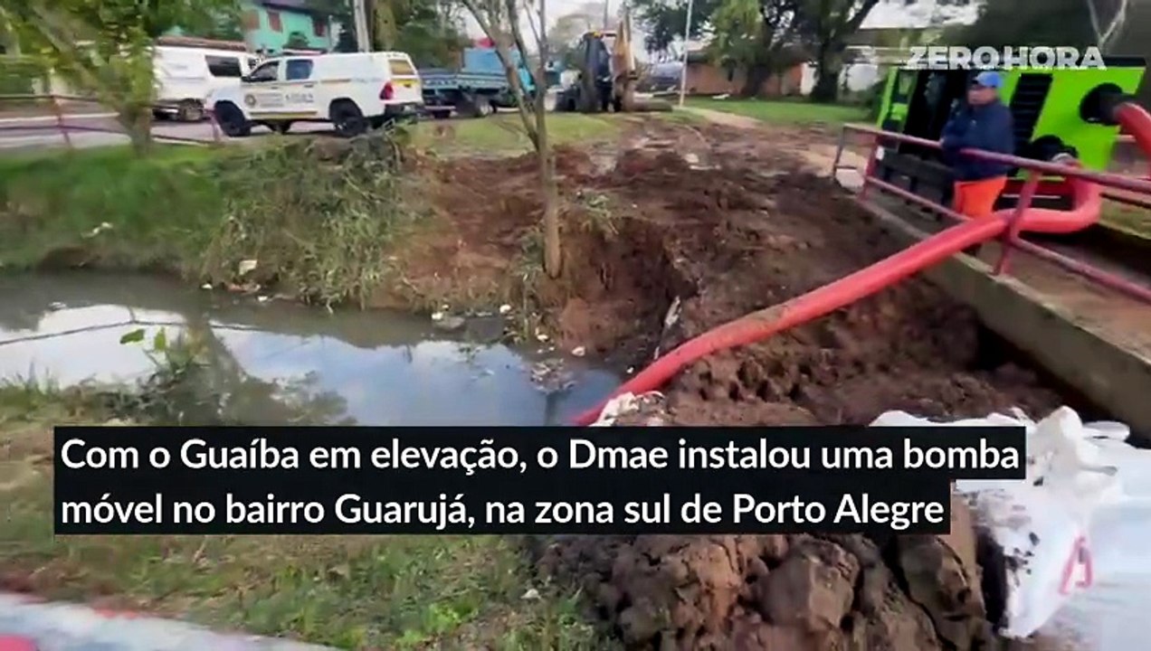 Guaíba em elevação em Porto Alegre