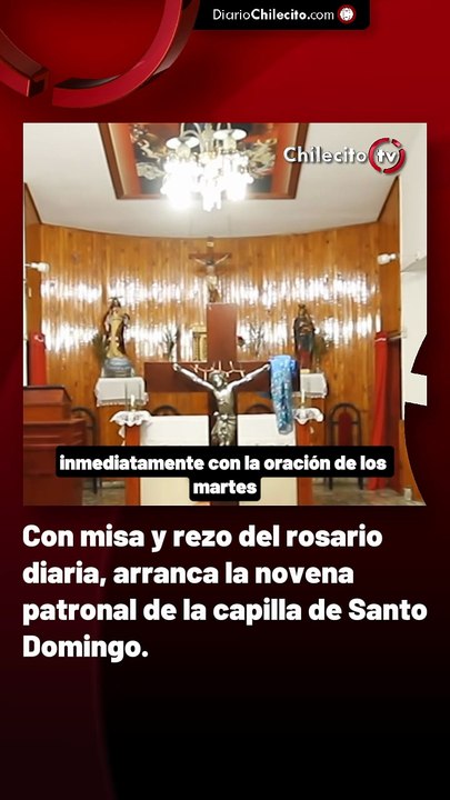 Con misa y rezo del rosario diaria, arranca la novena patronal de la capilla de Santo Domingo.
