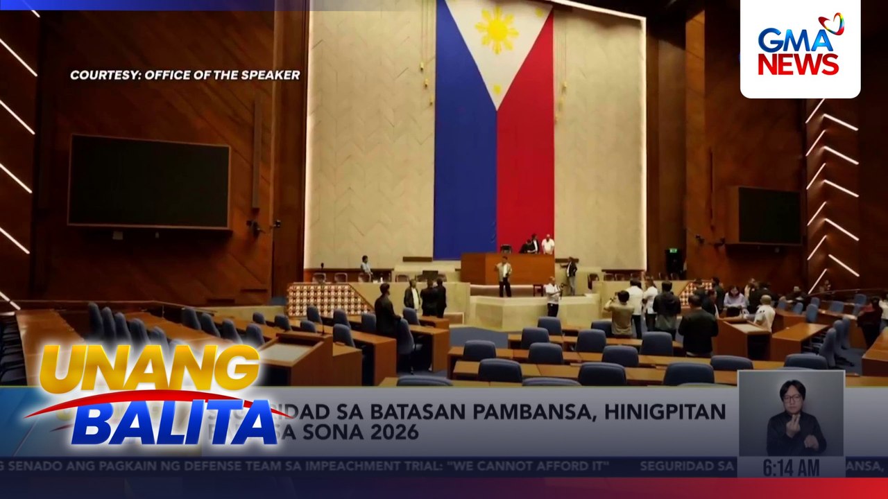 Seguridad sa Batasan Pambansa, hinigpitan para sa SONA 2026 | Unang Balita