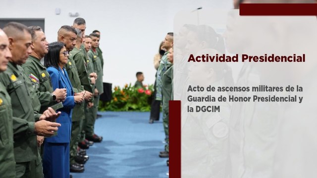 Jefa de Estado Delcy Rodríguez lideró acto de ascensos militares de la GHP y DGCIM